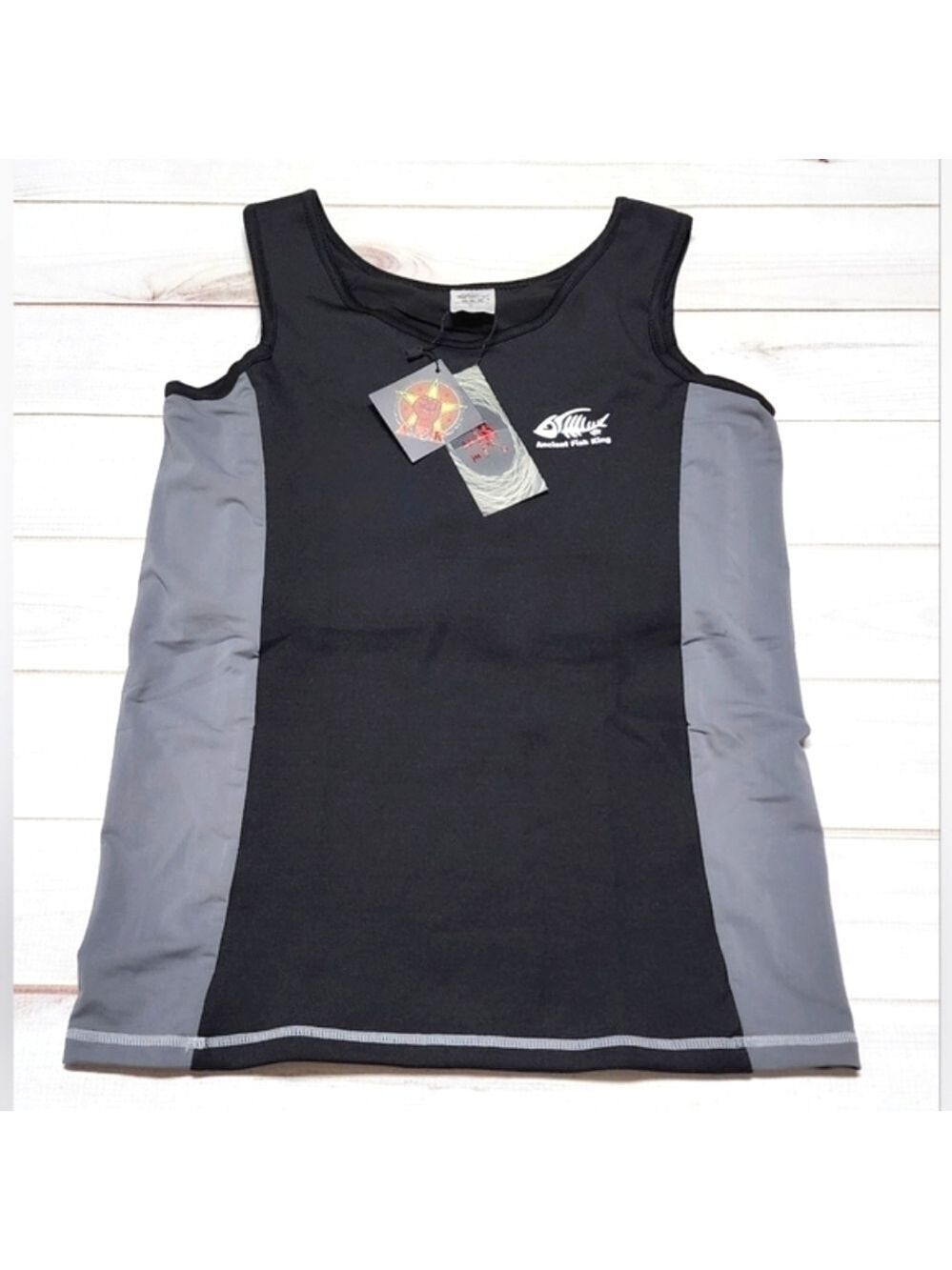 Ancient Fish King Swim Tank Black Womens Size Small NWT